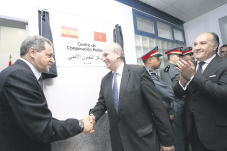 وزير الداخلية ونظيره الإسباني في افتتاح مركز طنجة