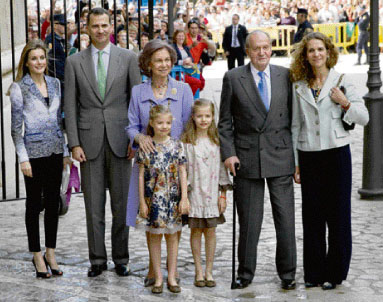أفراد الأسرة الملكية في اسبانيا